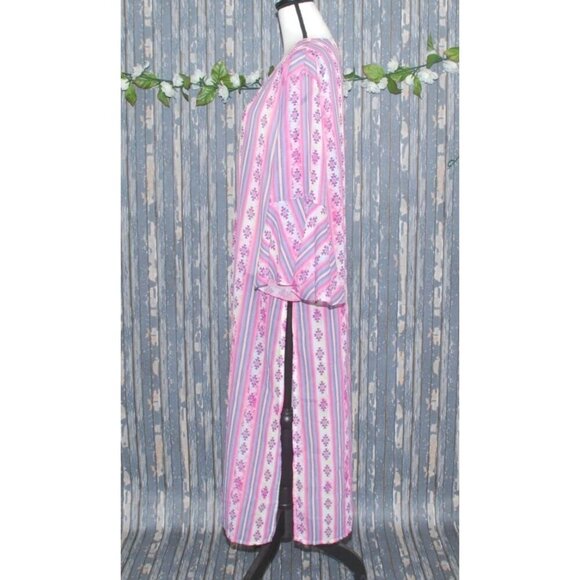 NWT Boutique Grace & Emma Pink Duster Jacket Cardigan Size M/L Open Front Sheer - Picture 6 of 11